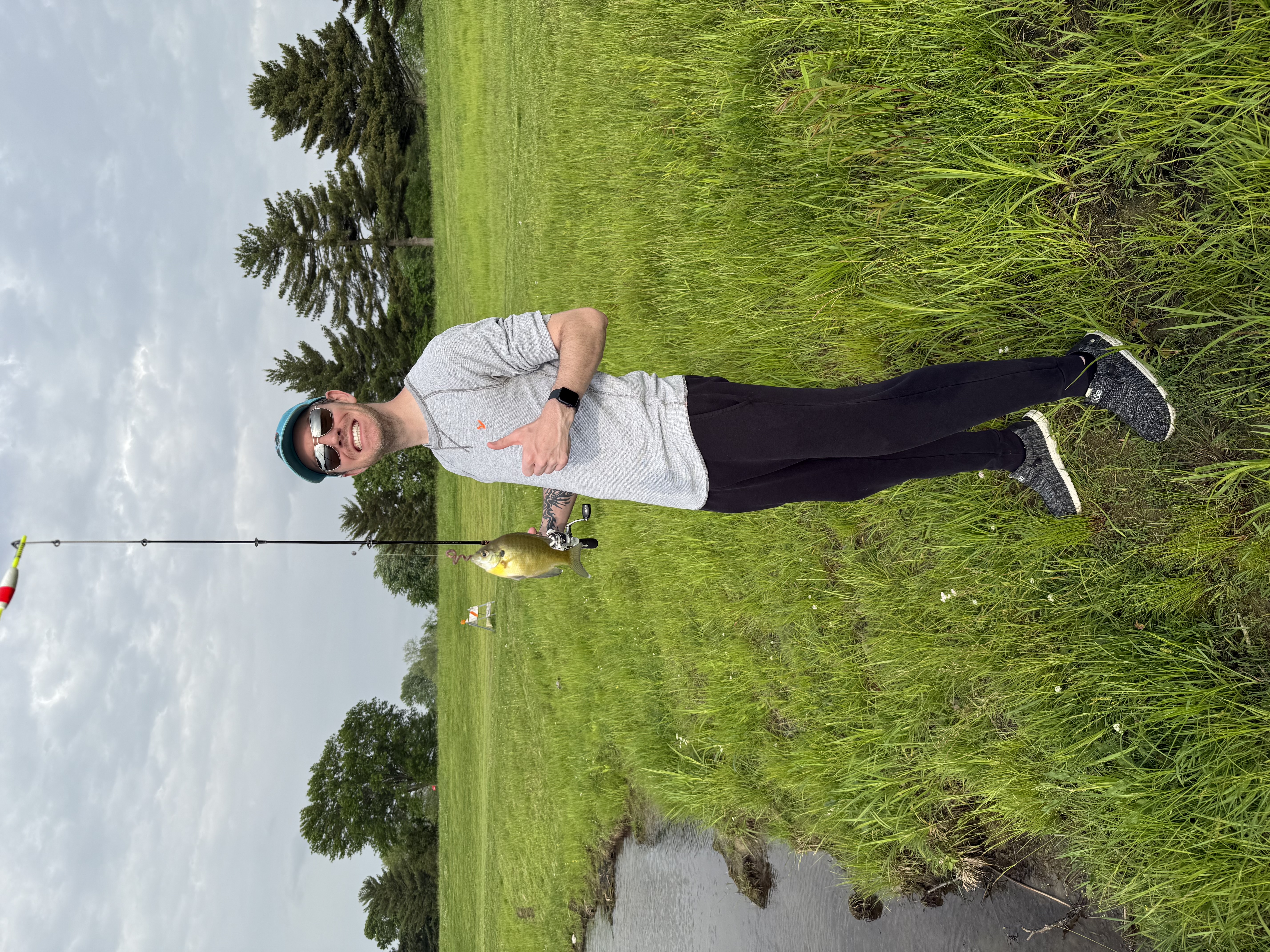 Me fishing, but I never touch the fish. Joshua does all the hard work.