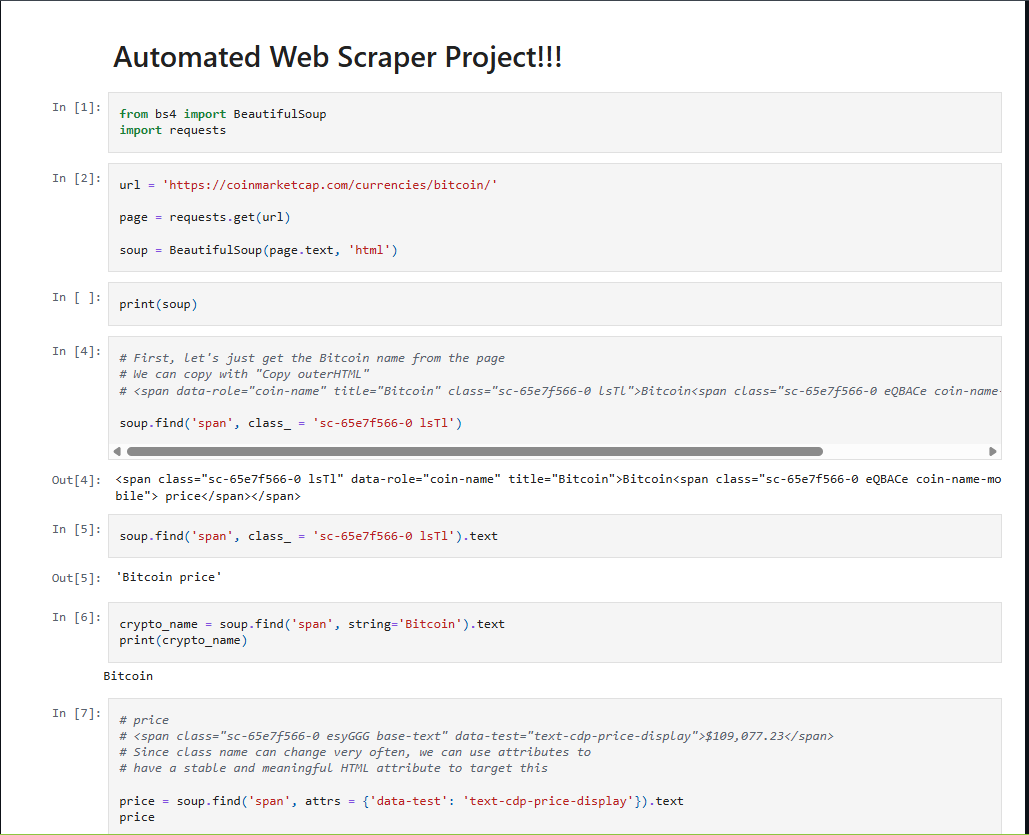 Web Scraper Project